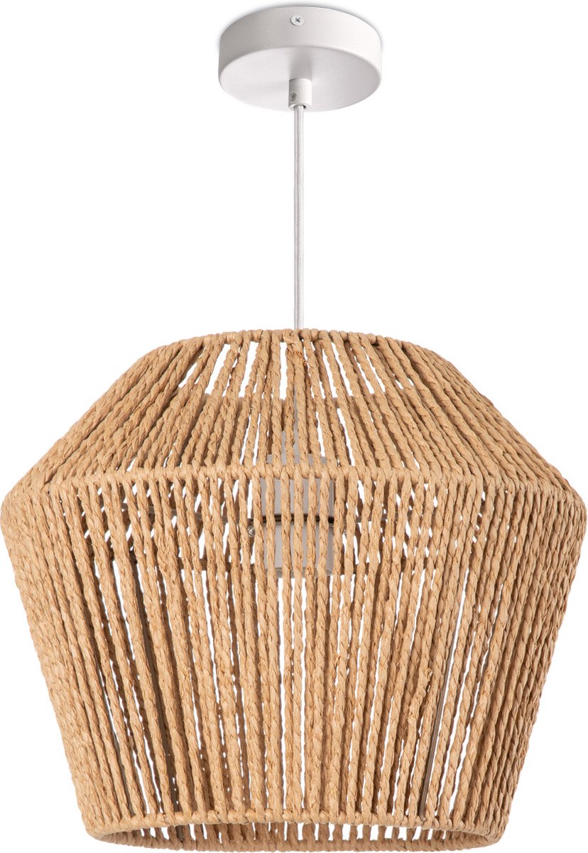 Paco HomeHanglamp Eettafel Hanglamp Eetkamer Lamp E27 Papier Boho Rotan