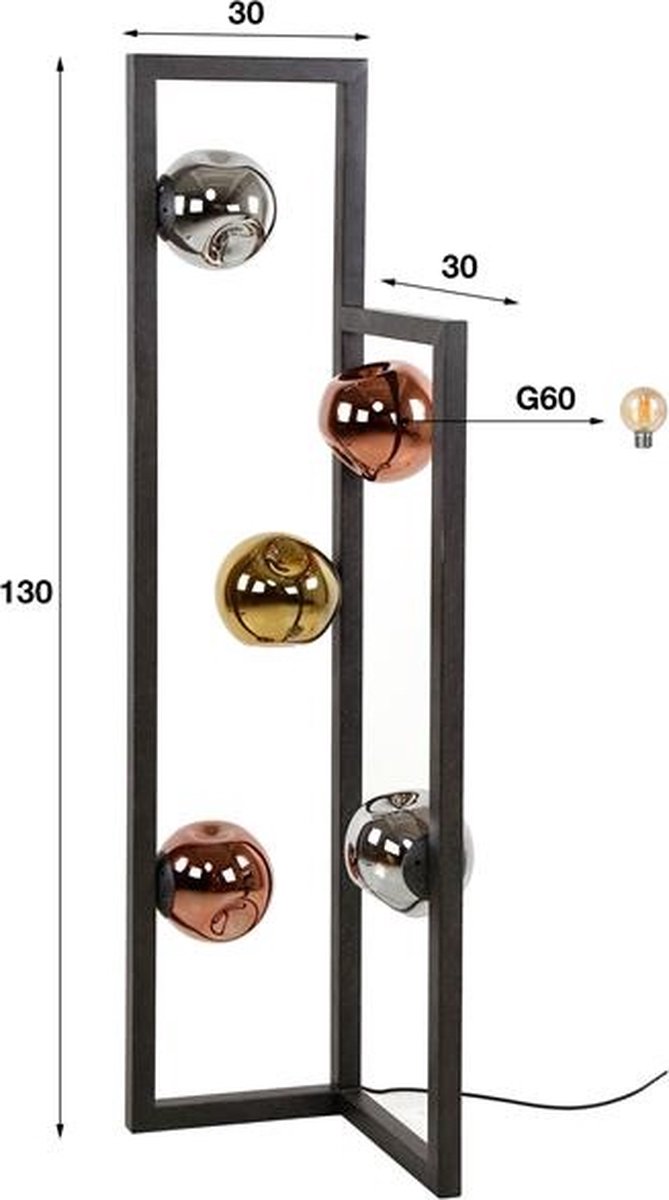 PS-Collection Stellar 5L Artic Vloerlamp - Artic Zwart thumbnail 4