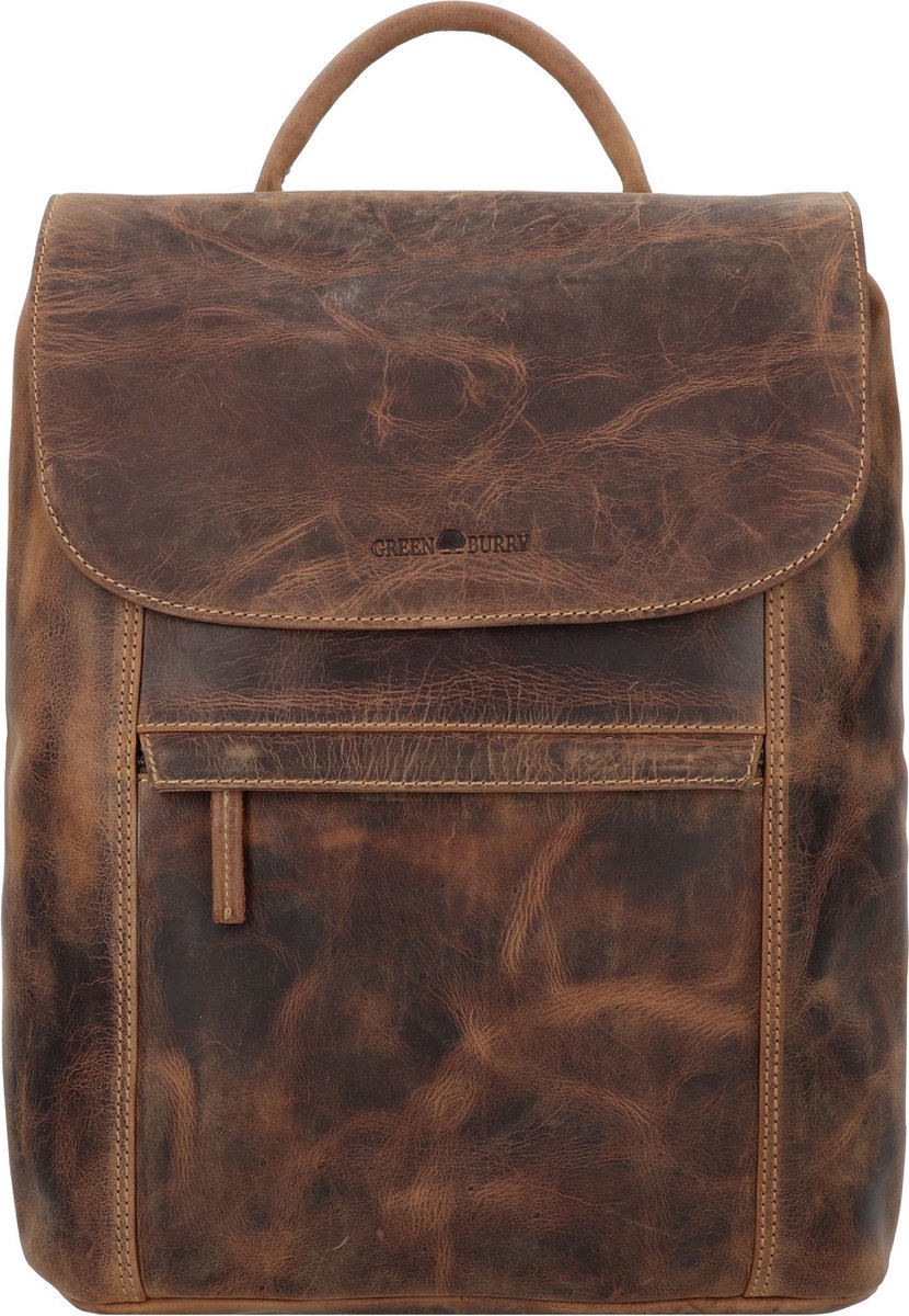Greenburry Vintage Dagrugzak Leer 40 cm Laptop compartiment - 37cm (15 duim) - brown