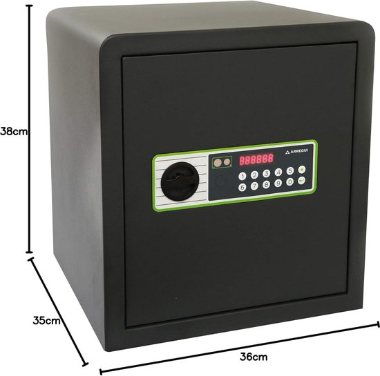 HMF 4612512 safe, furniture safe electronic lock, 50 x 35 x 31 cm, anthracite