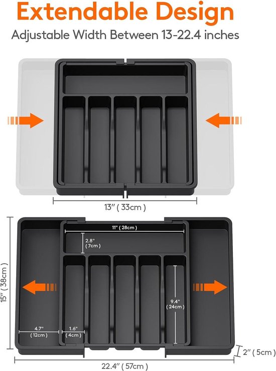 Lifewit Utensil Organizer for Kitchen Drawers, Expandable Cooking U Lifewit Utensil Organizer for Kitchen Drawers, Expandable Cooking U