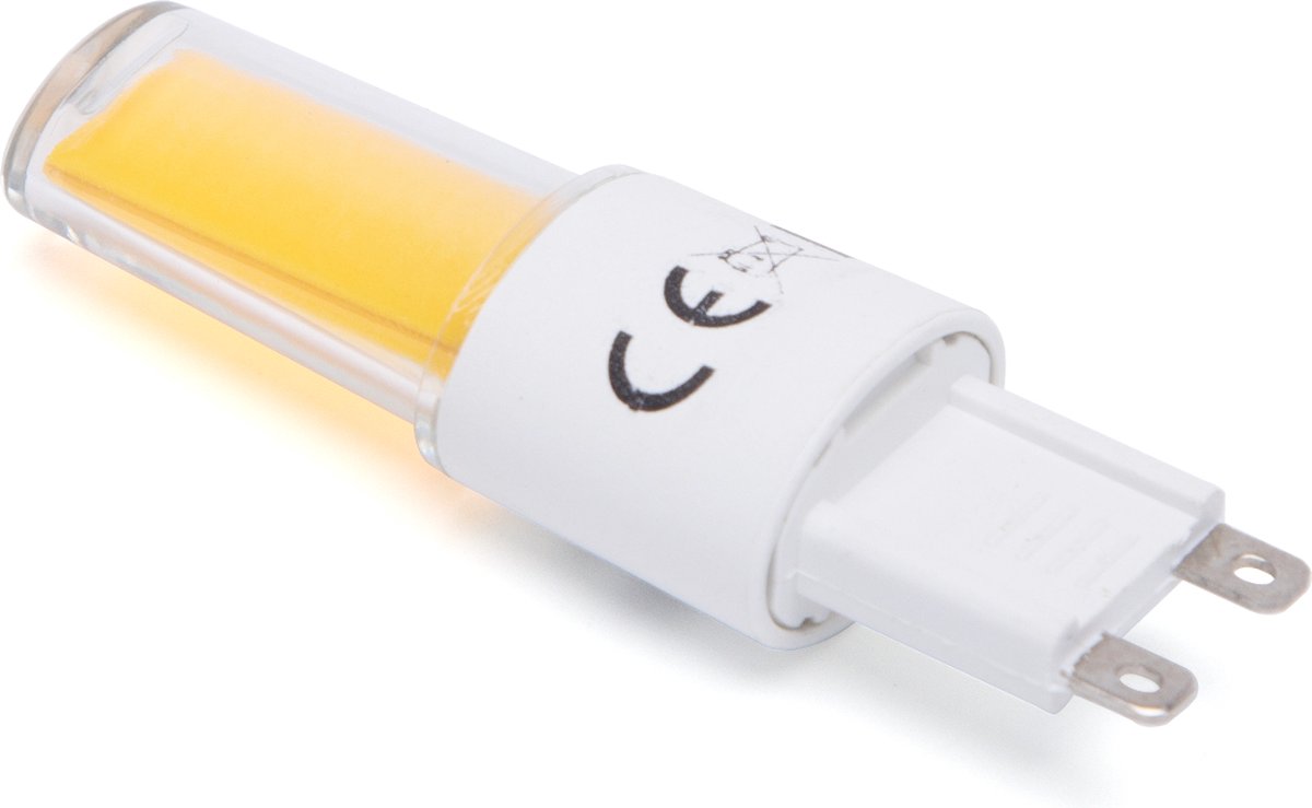 G9 steeklampje | LED 3.3W - 410 Lm = 36W halogeenlicht | warmwit COB 3000K | 230V