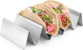 HENDI Taco houder – 4 vakken – roestvrij staal – 225x115x50 mm