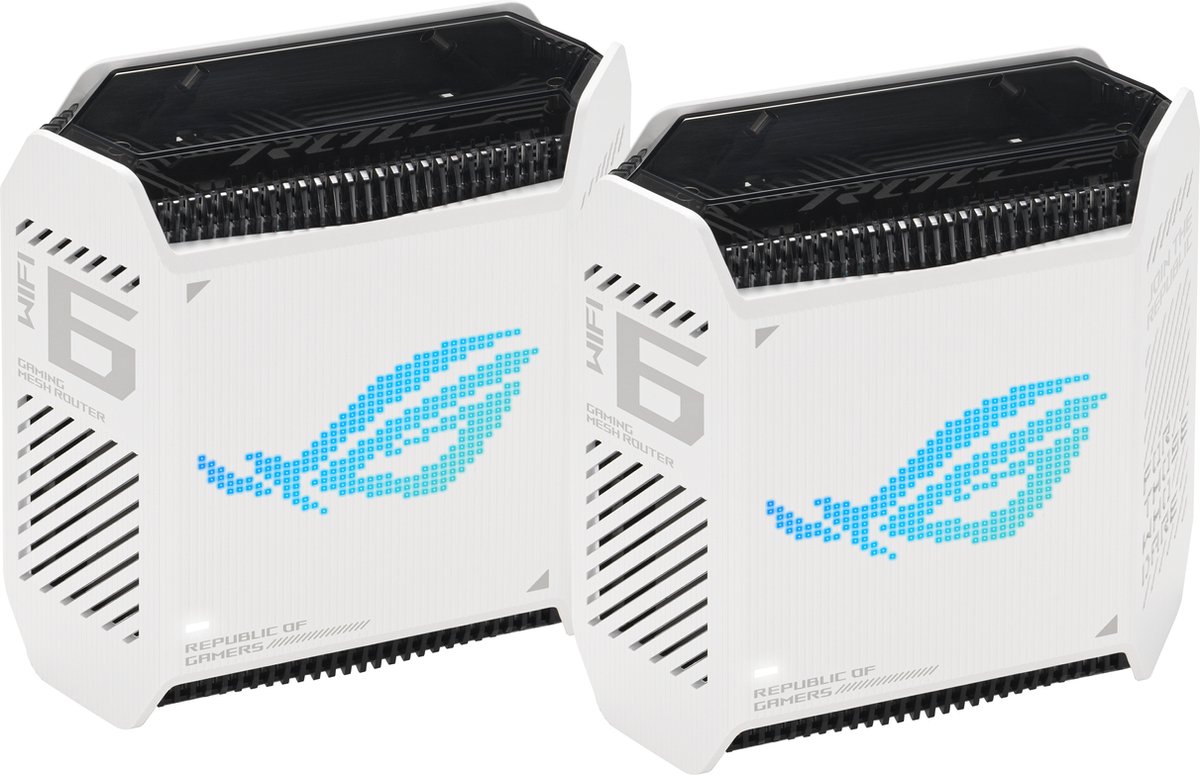 ASUS ROG Rapture GT6 - Draadloze Router - Mesh Wifi - Tri-Band - AiMesh - 2-Pack - Wit