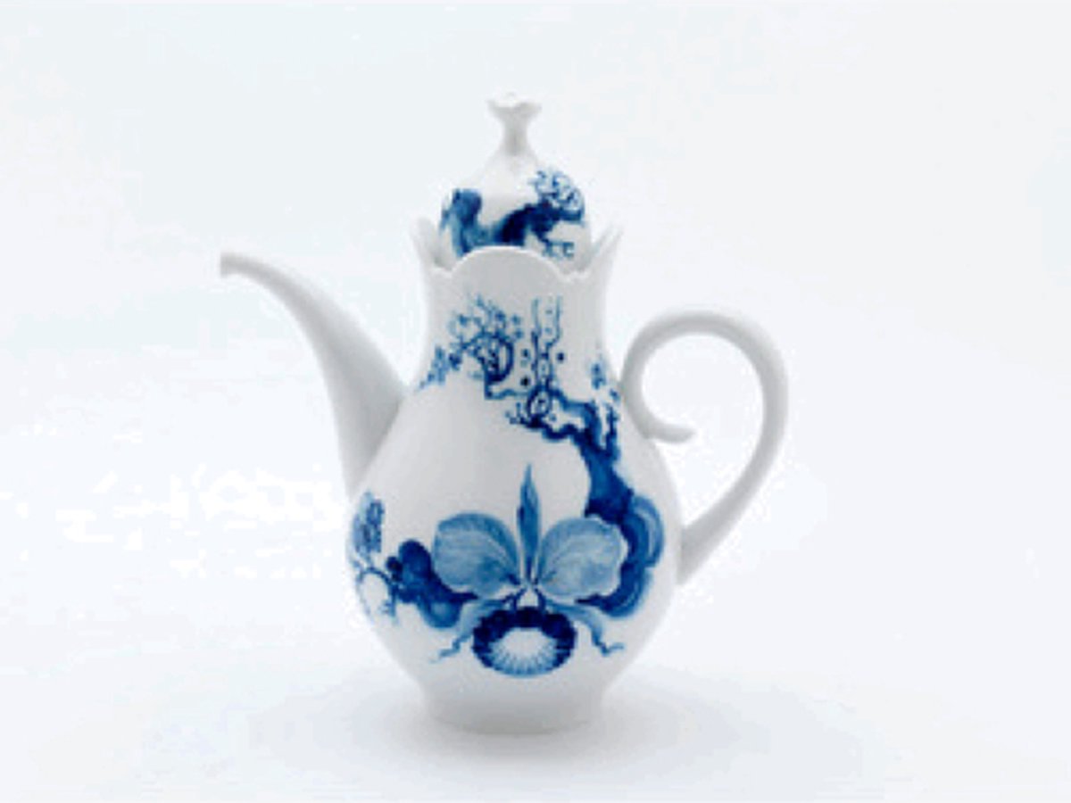 Koffiepot | Meissen | Blauwe Orchidee