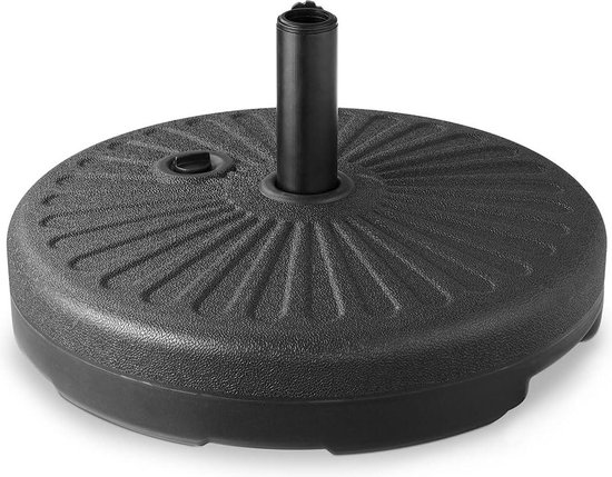 BAKAJI Resin Umbrella Stand with 4 Wheels and Brakes, Round Shape, 38