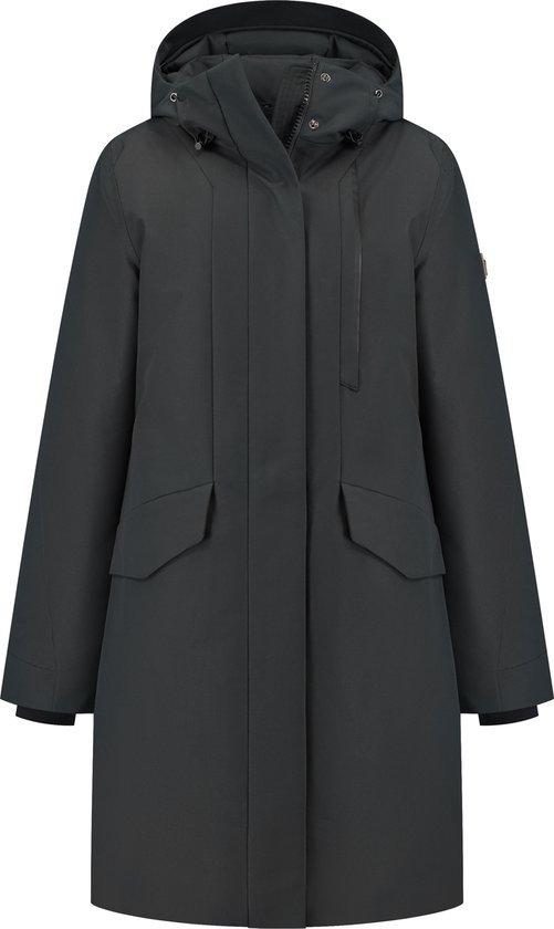 Travelin' Bodil - Dames winterjas - Water- en winddicht - Parka - Zwart