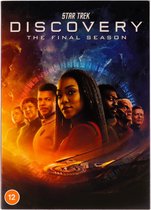 Star Trek Discovery, Het Finale Seizoen. Een groep diverse personen staan op de voorkant, met een futuristisch ruimteschip in de voorgrond.
