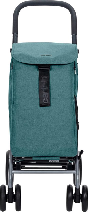 Carlett Classic Duo Boodschappentrolley - Tasinhoud 53L - Koelvak 10L - 4 wielen - Lichtgewicht - Opvouwbaar - Groen