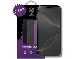 2-Pack MobyDefend Screenprotectors - Geschikt voor iPhone 16 Pro - HD Privacy Glass Screensavers