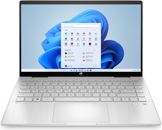 HP Pavilion x360 2-in-1 Laptop 14-ek1652nd Intel® Core™ i5 i5-1335U Hybride (2-in-1) 35,6 cm (14") Touchscreen Full HD 8 GB DDR4-SDRAM 512 GB SSD Wi-Fi 6 (802.11ax) Windows 11 Home in S mode Zilver