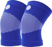 LUXIAOJUN 2 Stuks Premium Knie Brace voor Fitness, CrossFit & Sporten – Knieband - Braces - 7 mm - blauw - S