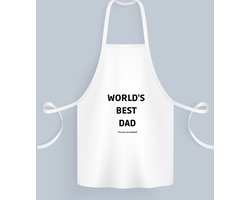 Akyol - world's best dad it's true we checked Keukenschort - Papa - werelds beste vader - vader cadeautjes - vaderdag - verjaardag - geschenk - kado - vader artikelen - 82 bij 71 cm