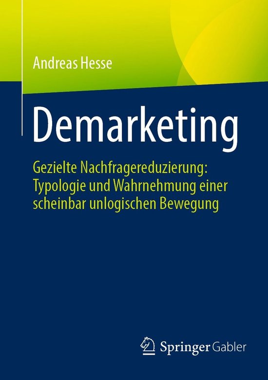 Business and Economics (German Language) - Demarketing - cover