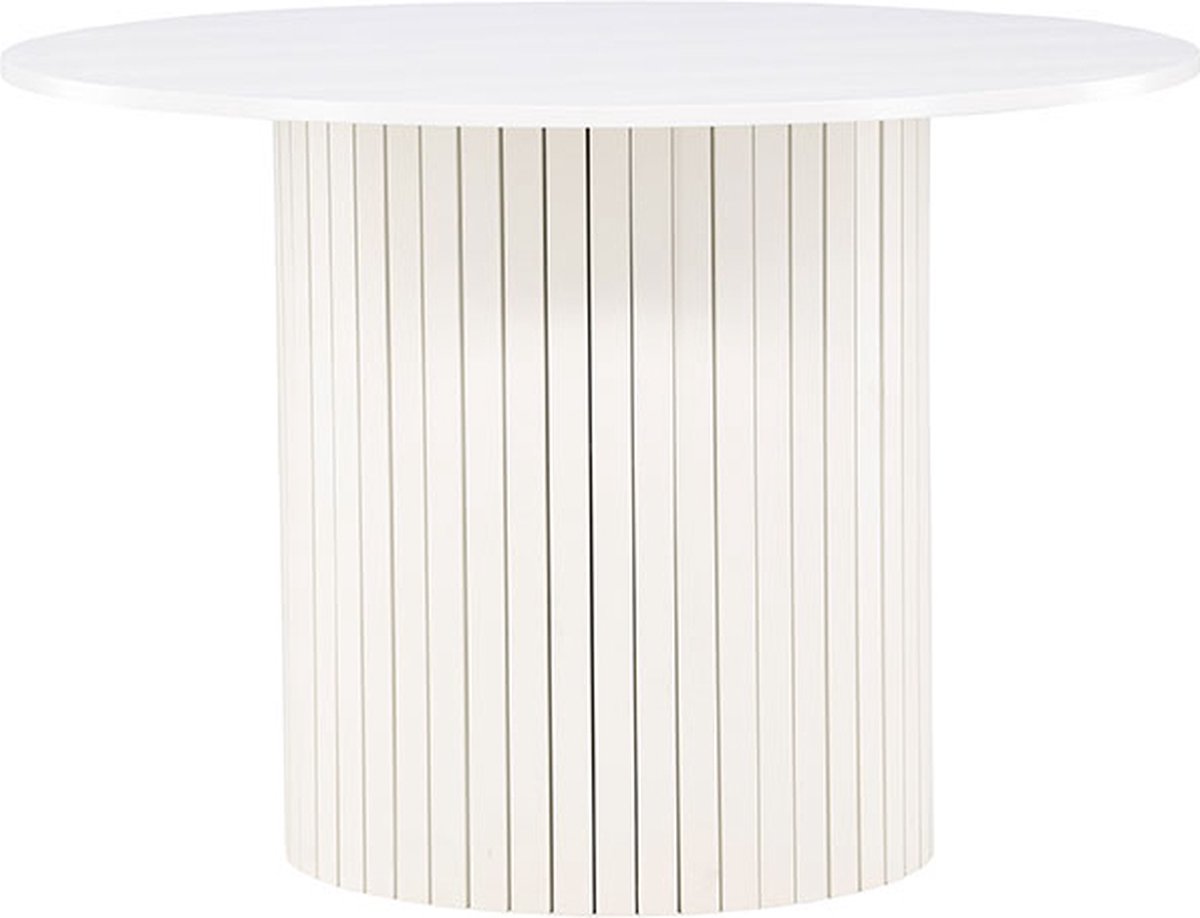 Hioshop Härön eetkamertafel Ø110 cm wit.