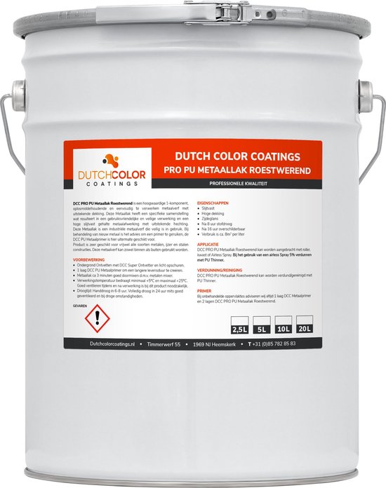 Peinture métal antirouille DCC PRO PU - 2,5 L - RAL 7016 | Gris antracite