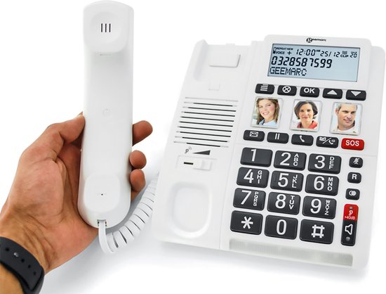 Geemarc CL610 Vezetékes telefon időseknek Fényképes gombok, Kihangosító
