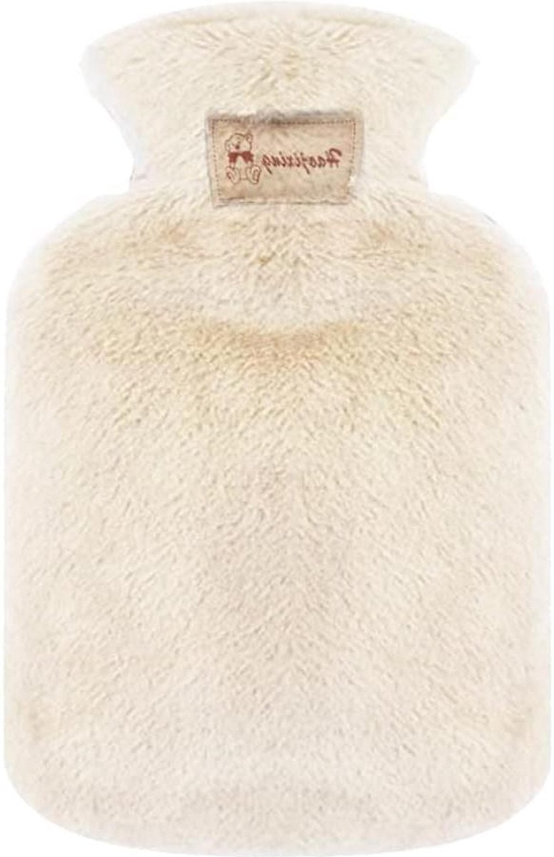 Goedkoopste Kruik 1000 ml wollige warmwaterkruik - klein warme fles met hoes - bedfles voor kinderen en volwassenen - wasbaar en duurzaam