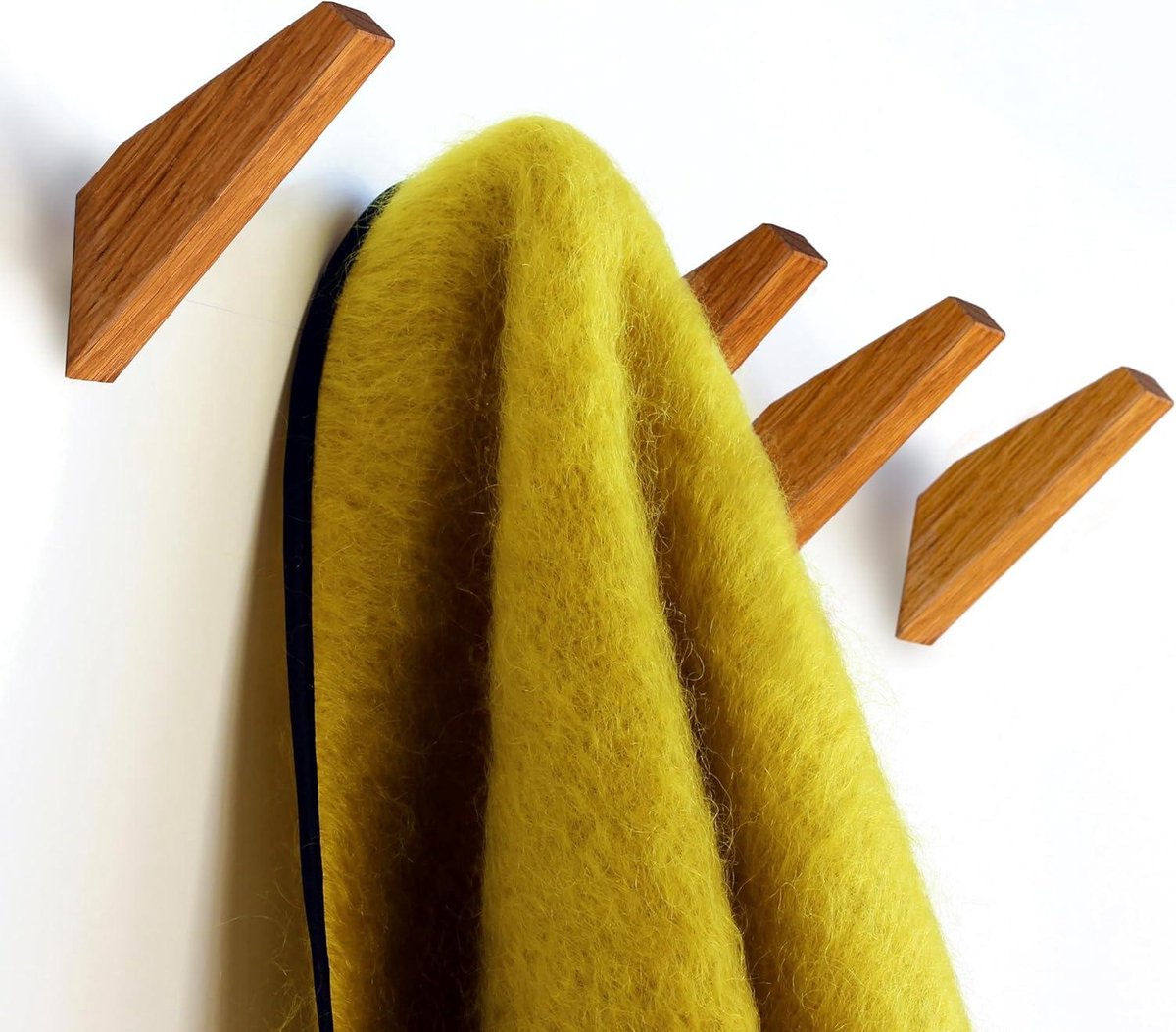 EKTA Living – Wood Knot Wandhaken Eikenhout – Set van 2 – Scandinavisch Design