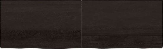 Plateau de table de rechange vidaXL - Plateau de table en chêne - Plateau de table 200 x 60 x (2-4) cm eikenhout traité marron foncé - Table basse - Table à manger - Table à manger en chêne