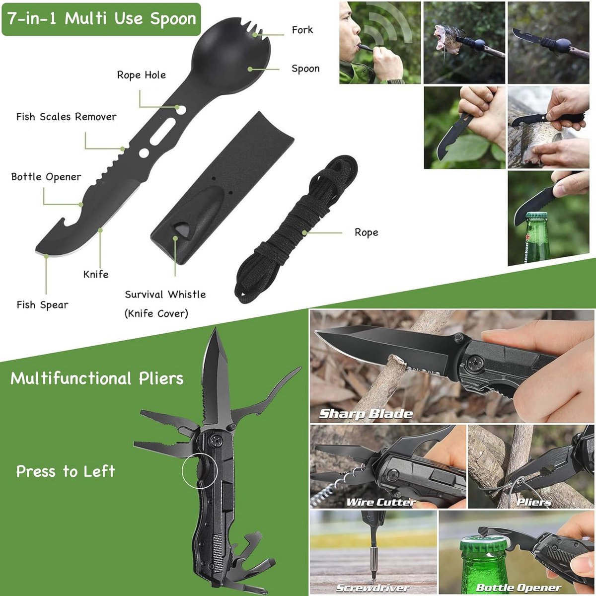 Kit De Survie AlphaGamma13 – 11 Essentiels Pour Randonnée Et Outdoor
