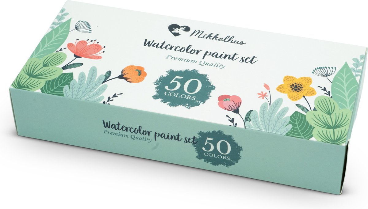 Mikkelhus Aquarelverf Set - Verfset met 50 diverse kleuren aquarelverf - Voor volwassenen — afbeelding 5
