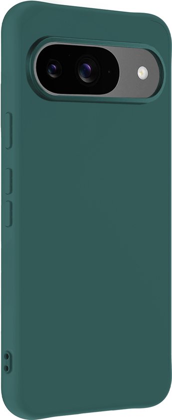 Coque adaptée pour Google Pixel 9, coque arrière en Siliconen , vert foncé, lot de 2