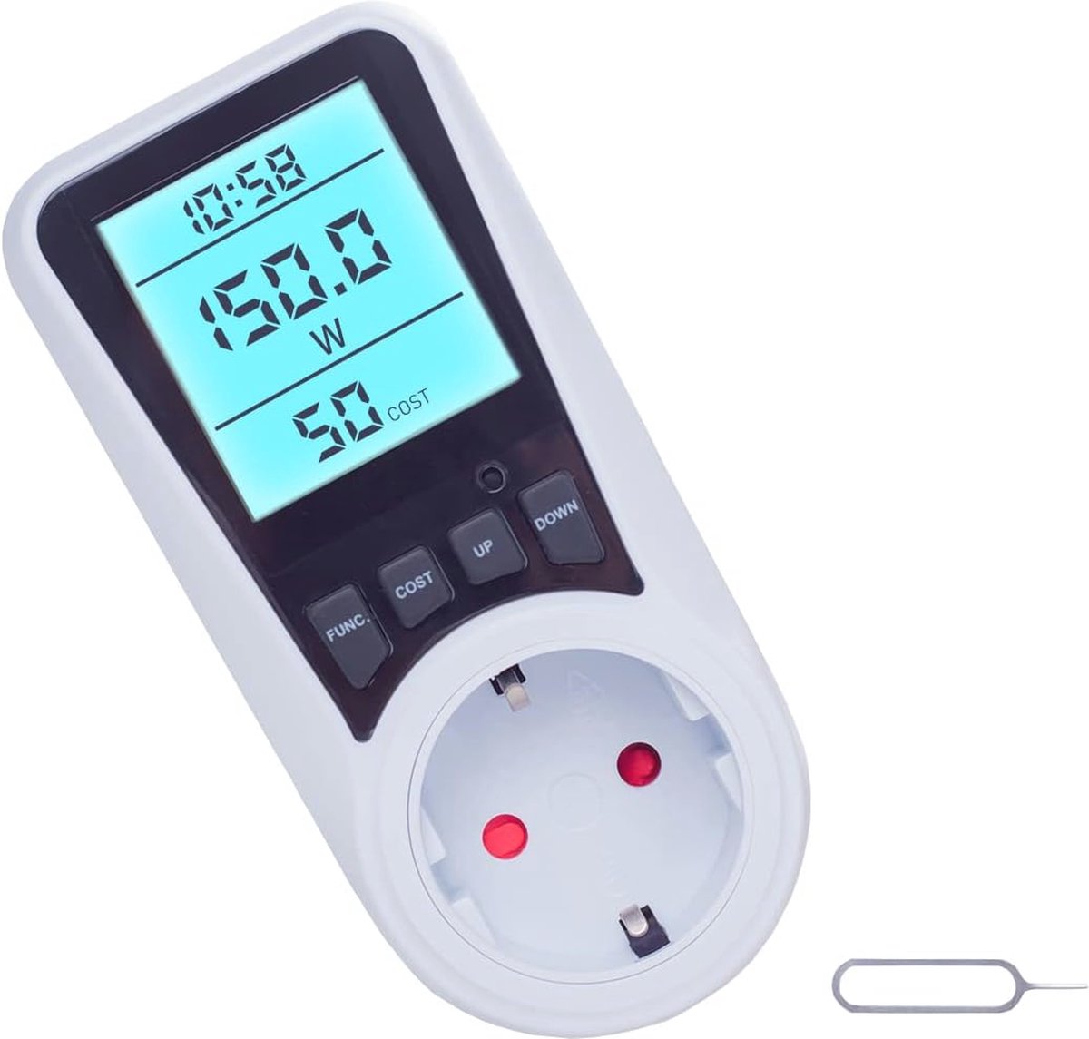 Energiemeter 24 KWH230 met LED Display - Verbruiksmeter voor Stroom, Voltage, Watt en Ampère - Energie Besparen en Meten