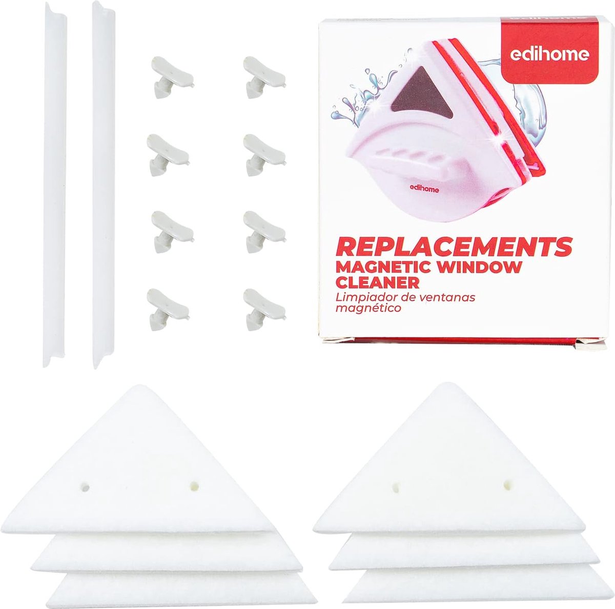 Goedkoopste Dubbelzijdige Magnetische Glasreiniger voor Ramen 15-24 mm - Professionele Raamreinigingsset met Reserveonderdelen