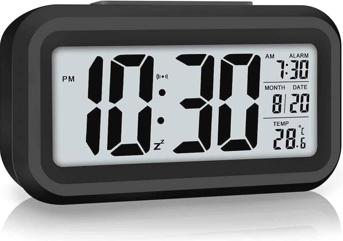 Digitale wekker met nachtlampje en sluimerfunctie - Ideaal voor slaapkamer en bureau