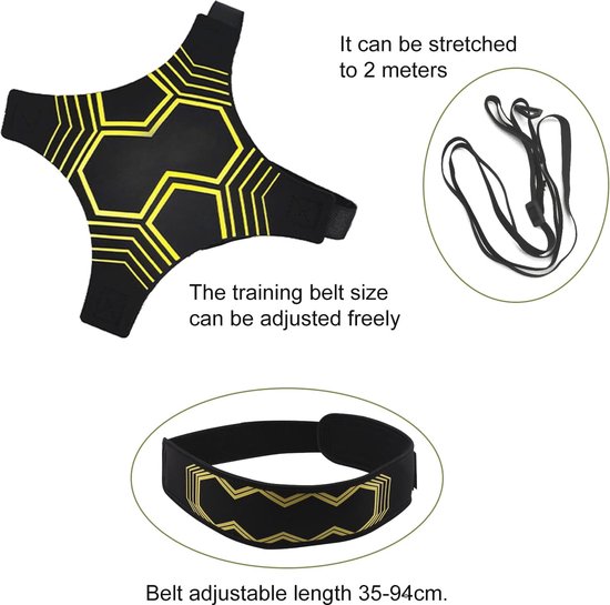 ZWZNBL Nieuwe voetbal trainingsriem, elastische voetbalriem, geschikt voor voetbal, volleybal, rugby, binnen en buiten, kinderen en volwassenen