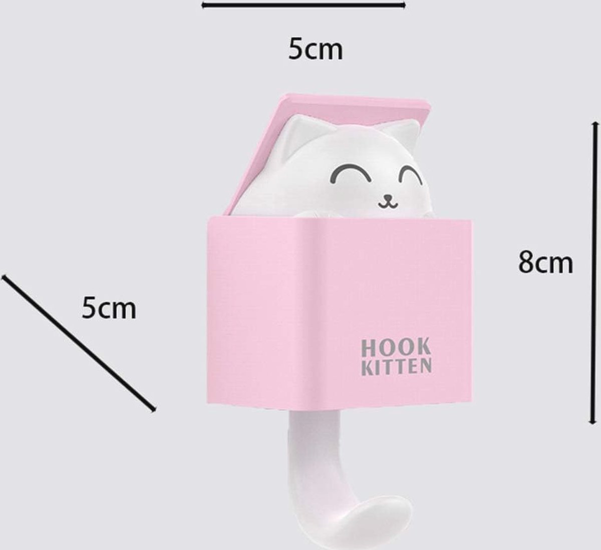 Creatieve Zelfklevende Wandhaken - Schattige Dieren Ontwerpen voor Kinderkamers en Meer - Ideaal voor Sleutels, Jas, Handdoeken en Decoraties - Set van 4