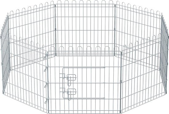 Huisdierbox, opvouwbare poort voor honden, zware plastic hondenbox puppy oefenpen voor binnen en buiten, hek voor kleine huisdieren, vouwkooi voor puppy's en kleine honden (7 stuks, roze