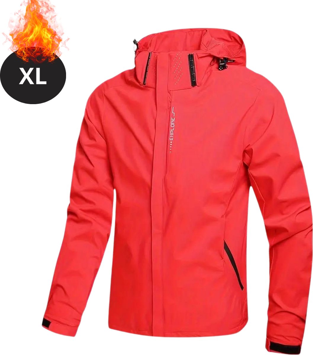 Livano Windjas Voor Heren Parka Lente & Herfst Jas Volwassen Windjack Windbreaker Outdoor Rood