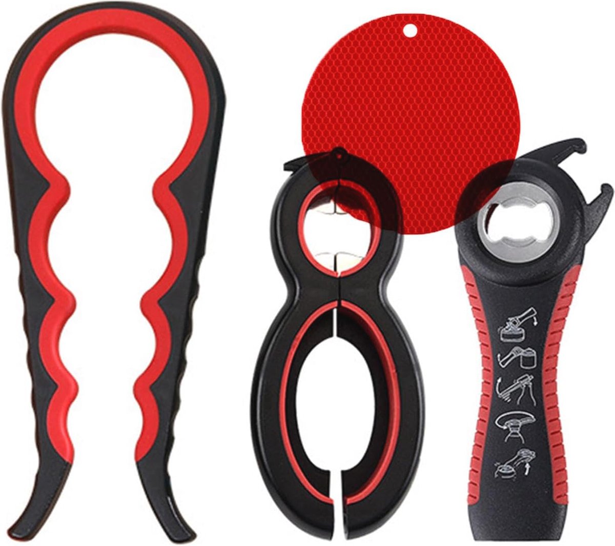 Handige Potopeners Set - 4 in 1, 5 in 1 en 6 in 1 Blikopeners voor Artritis