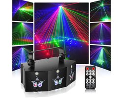 RGB Feestlicht met Stroboscoop en Geluidsactivering voor Thuisfeesten, Karaoke en Bruiloften