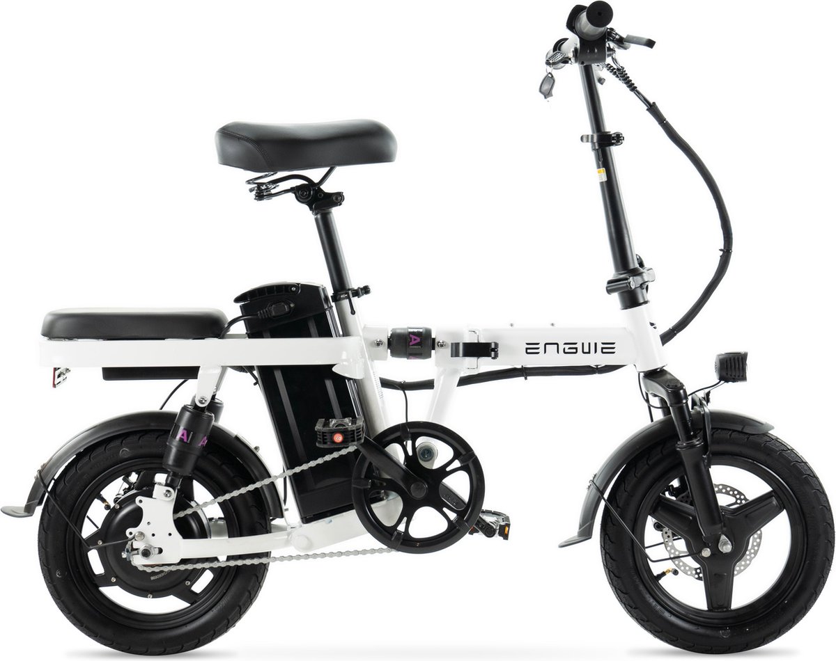 ENGWE T14 Elektrische Vouwfiets - Lichtgewicht Ontwerp - 14 Inch - 250W Motor - 42 km Actieradius - Mechanische Schijfremmen - Wit - ENGWE - €649,00