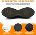 Onderkant van het zwarte ergonomische kussen met textuur. Details: traagschuim, ademend weefsel, rits.