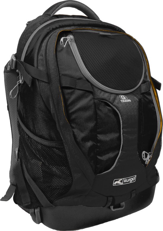 Comfortabele Hondenrugzak voor kleine honden met diverse opbergvakken voor honden tot 11kg - Kurgo G-train K9 - Rood 33x53x25cm - Kurgo - G-Train K9 Pack - Black