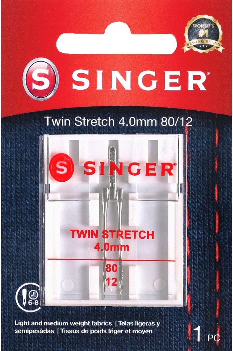 Twin Stretch Naaimachine Naald - Perfect voor Spandex, Lycra en Suède