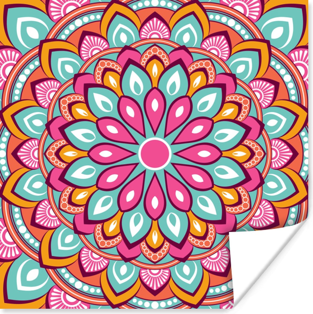 Poster Abstract - Mandala - Design - Boho - 30x30 cm