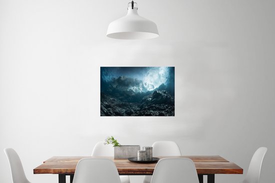 Poster Roches sombres sous l'eau 60x40 cm - Tirage photo sur Poster (décoration murale)