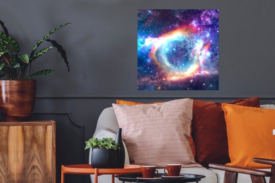 Affiche Espace - Arc-en-ciel - Couleurs - 50x50 cm