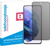 Telefoonglaasje Privacy Screenprotector - Geschikt voor Samsung Galaxy S21 - Privacy - Volledig Dekkend - Gehard Glas - Beschermglas