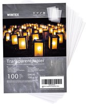 WINTEX 100 feuilles de papier transparent DIN A5, blanc & imprimable, 100 g/m² - papier kraft transparent, papier pape, papier architecte, papier calque, papier lanterne A5 100 Blatt