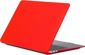 Mobigear Laptophoes geschikt voor Apple MacBook Air 13 Inch (2018-2020) Hoes Hardshell Laptopcover MacBook Case | Mobigear Matte - Rood - Model A1932 / A2179 / A2337