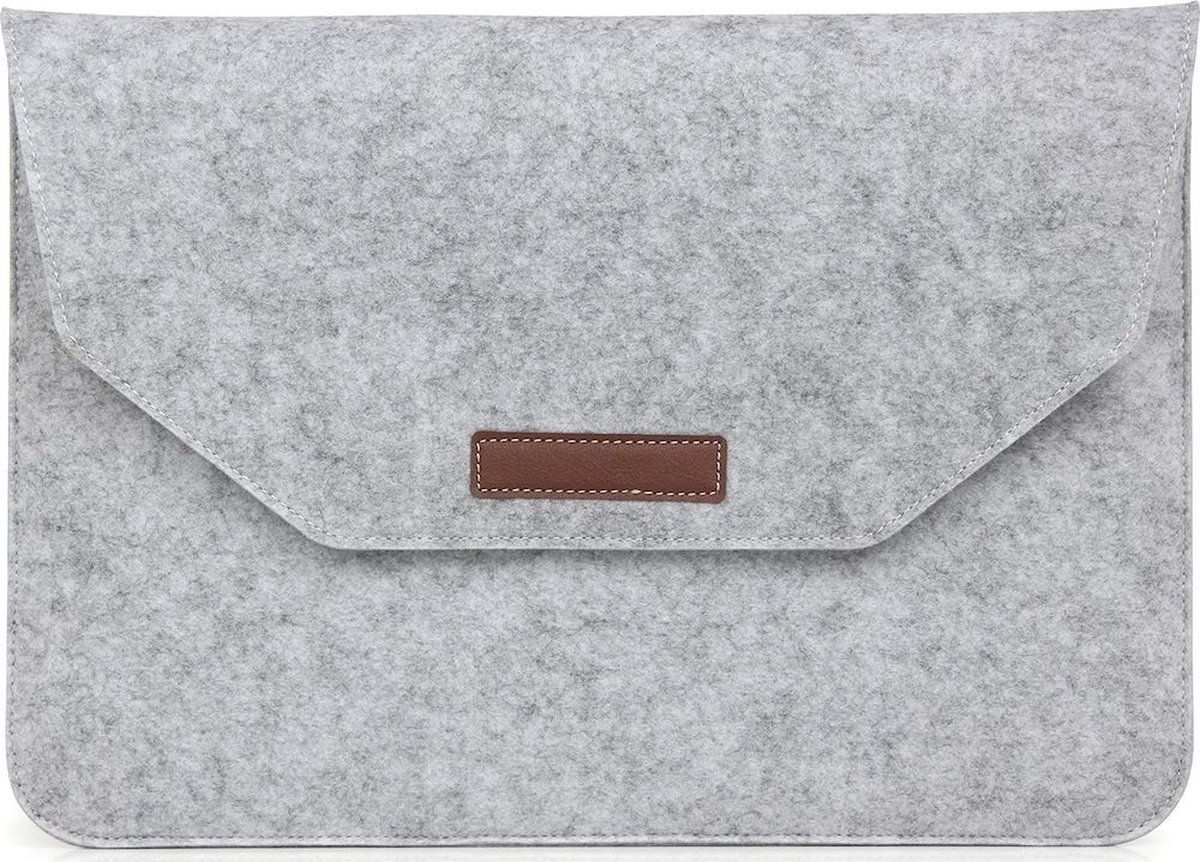 Mobigear Envelope Vilt Sleeve voor Apple MacBook Pro 13 inch A1278 (2008-2012) - Grijs