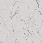 Grafisch behang Profhome 378556-GU vliesbehang glad design glimmend wit grijs 5,33 m2