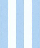 Kinderbehang Profhome 381485-GU vliesbehang licht gestructureerd met kinder patroon mat blauw wit 5,33 m2