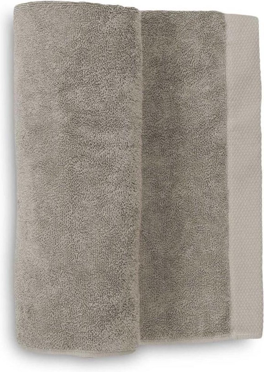 Heckett & Lane 2-pack katoen handdoeken taupe - 60x110 - luxe uitstraling - huidvriendelijk en duurzaam